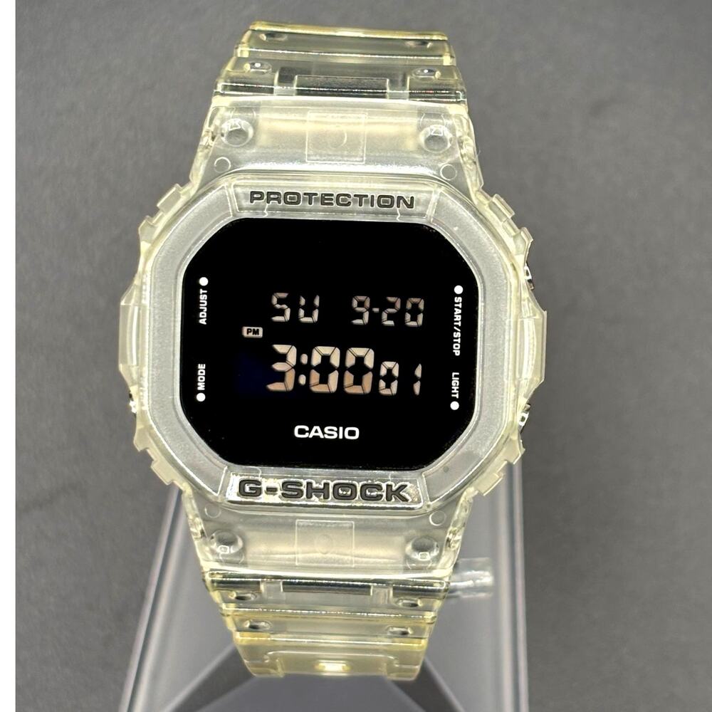 Casio G-Shock DW-5600SKE-7 Skeleton Clear Resin Digital Unisex Retro Watch